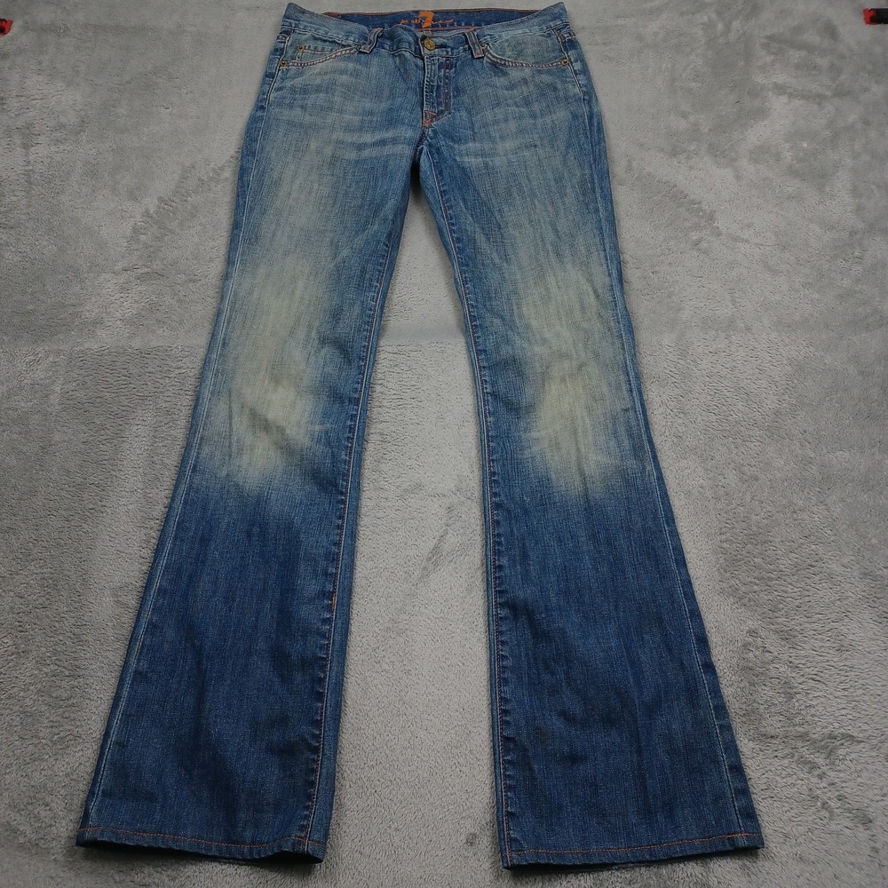 7 For All Mankind Jeans Womens 28 Blue Denim Bootcut Casual Preppy Modern